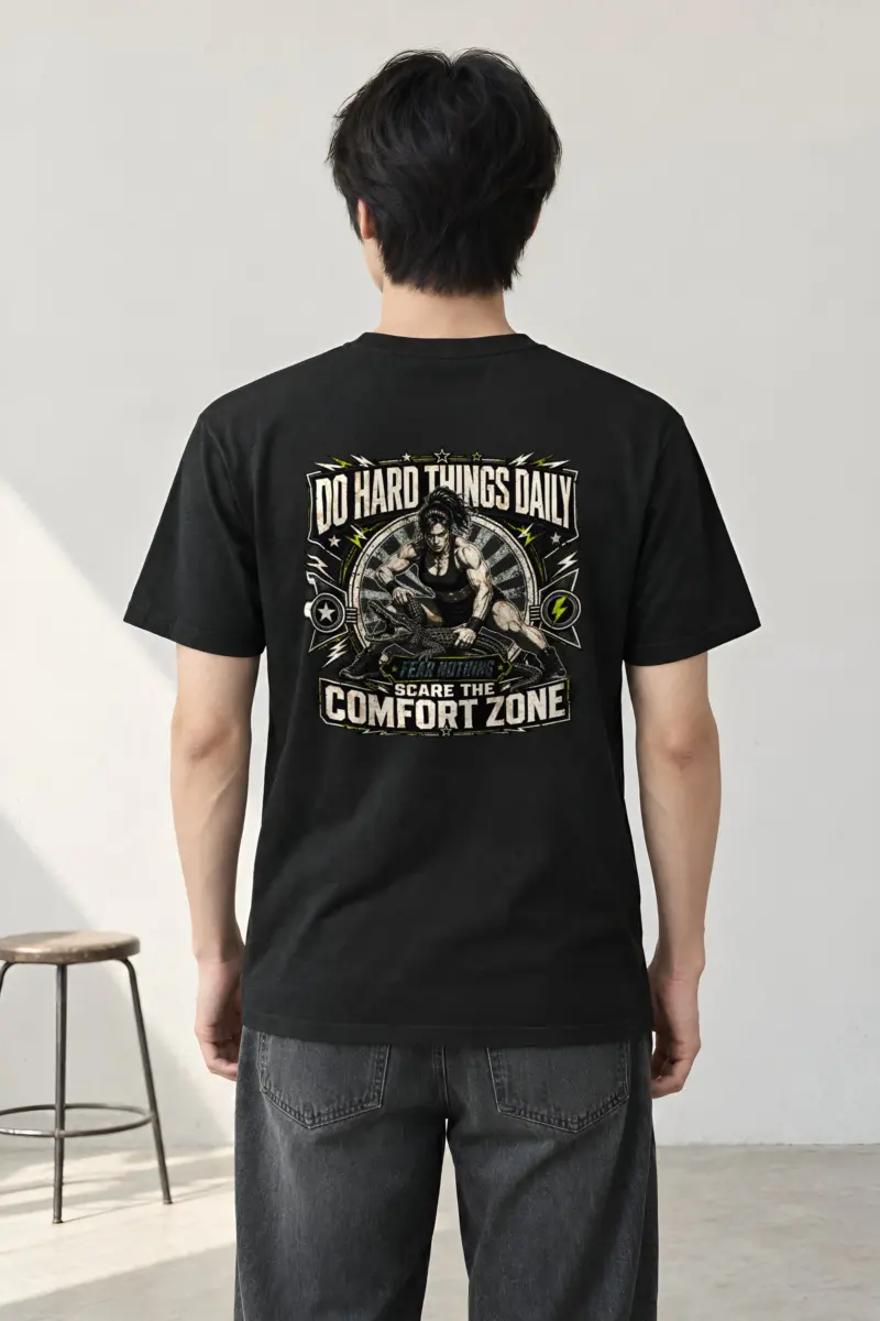"Do Hard Things Daily" Heavyweight Unisex Crewneck T-shirt