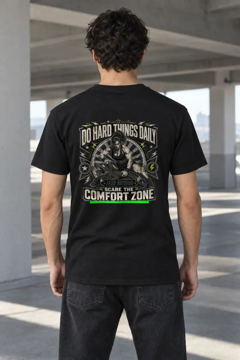 "Do Hard Things Daily" Heavyweight Unisex Crewneck T-shirt | Gildan 5000