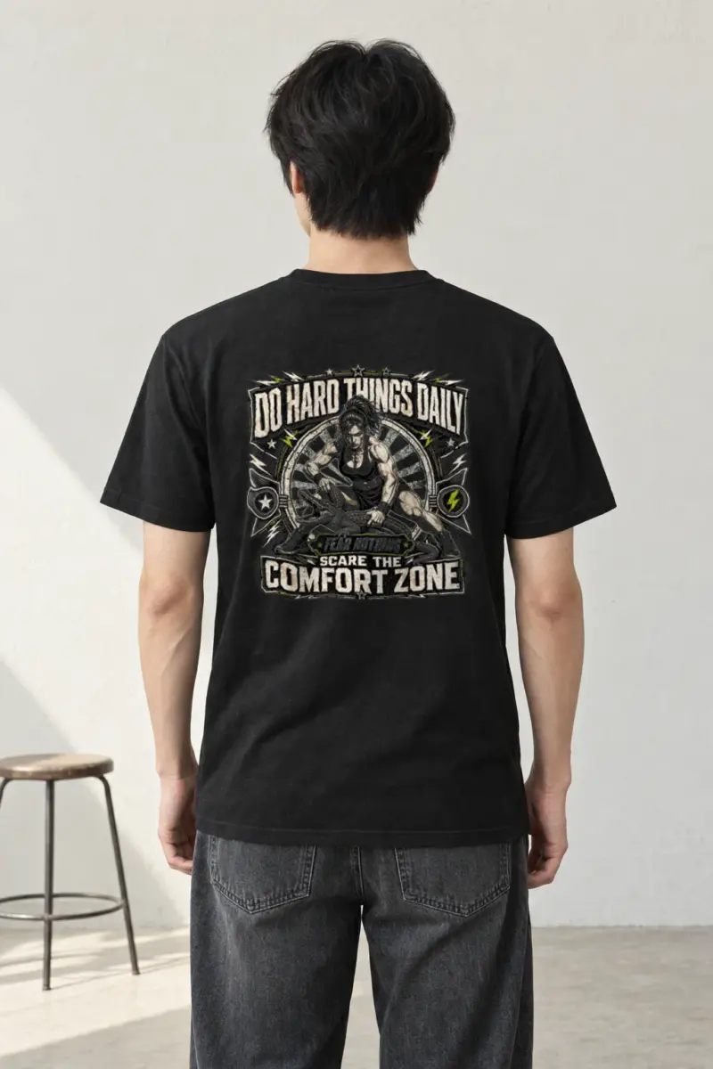 "Do Hard Things Daily" Heavyweight Unisex Crewneck T-shirt