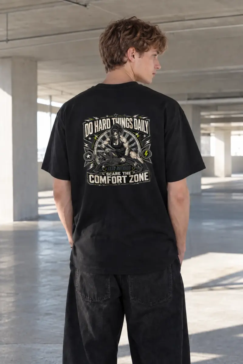 “Do Hard Things” Heavyweight Unisex Crewneck T-shirt | Gildan 5000
