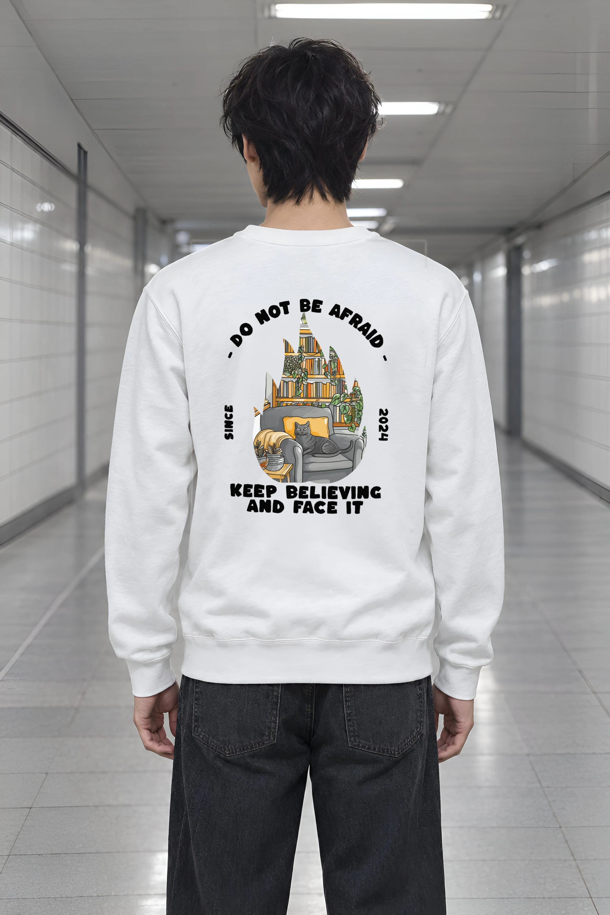 "Do Not Be Afraid" Heavy Blend Unisex Crewneck Sweatshirt