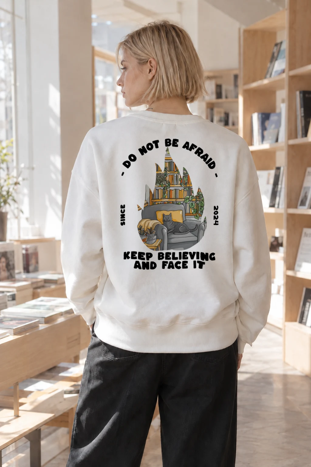 "Do Not Be Afraid" Heavy Blend Unisex Crewneck Sweatshirt | Gildan 18000