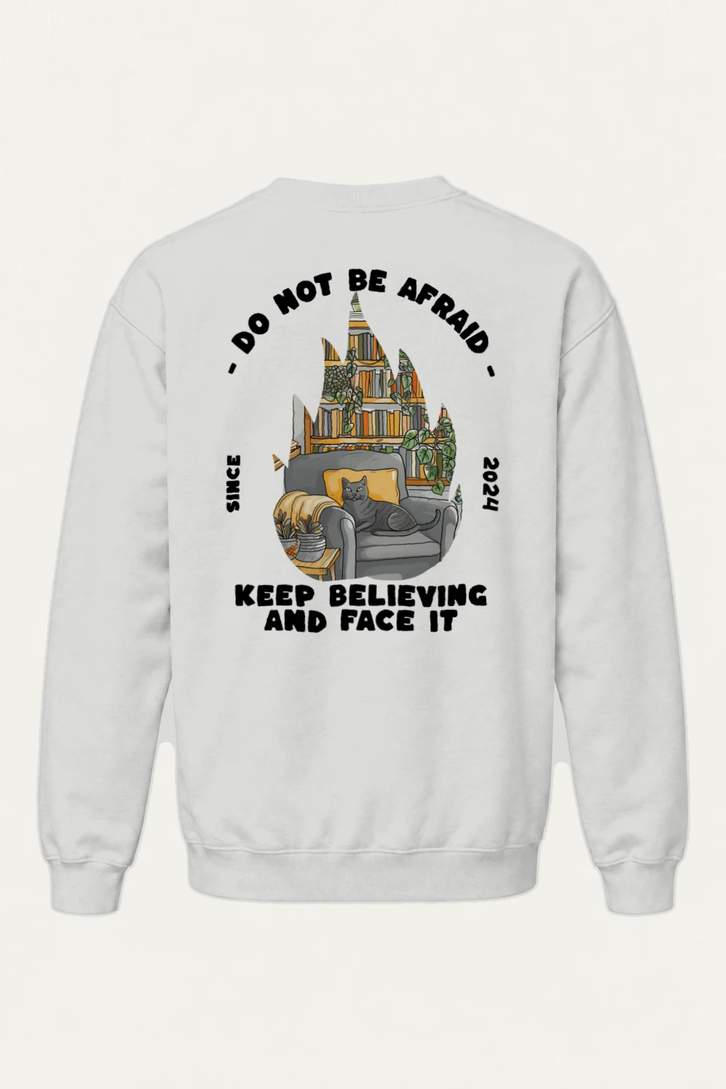 "Do Not Be Afraid" Heavy Blend Unisex Crewneck Sweatshirt | Gildan 18000