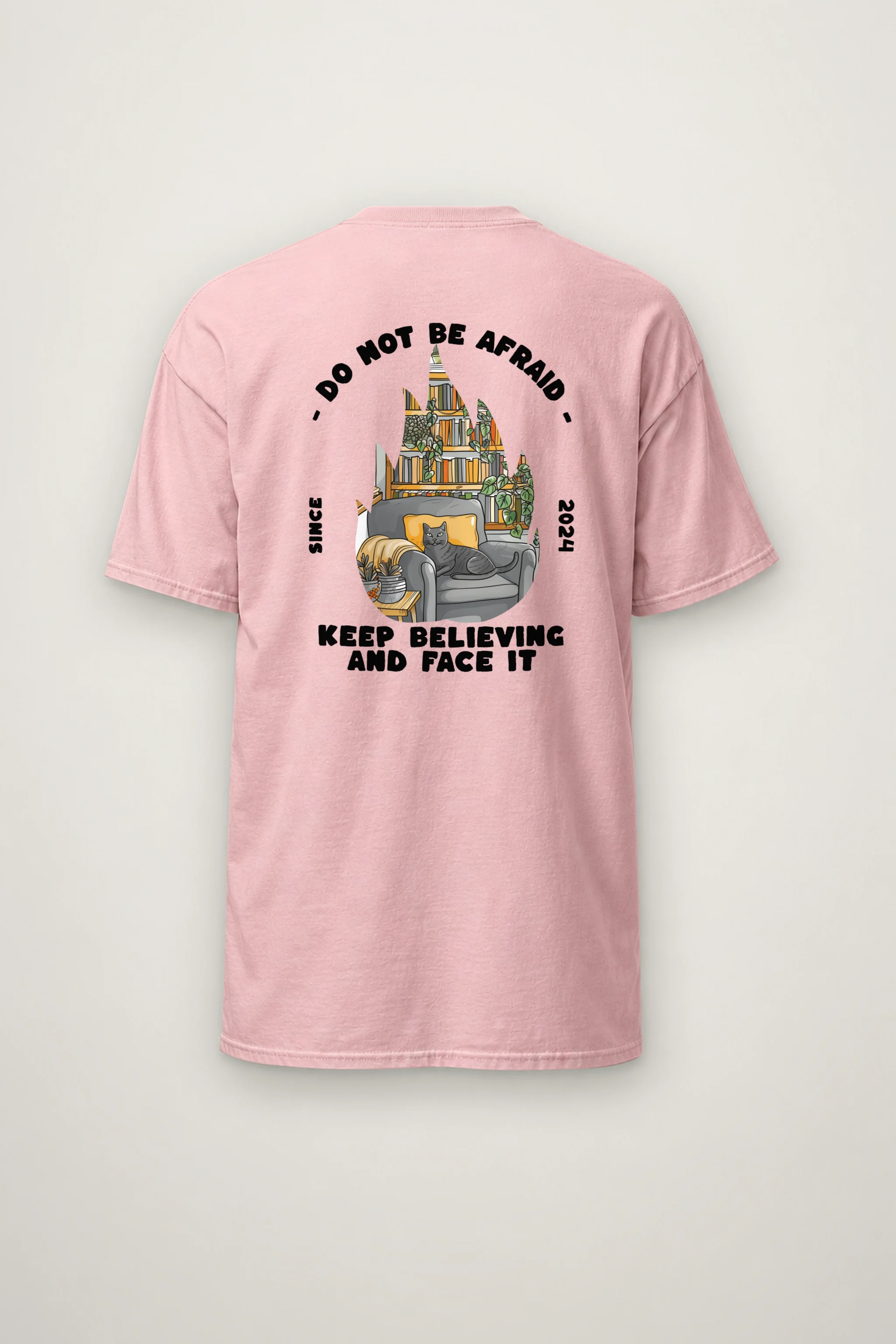 "Do Not Be Afraid" Heavyweight Unisex Crewneck T-shirt