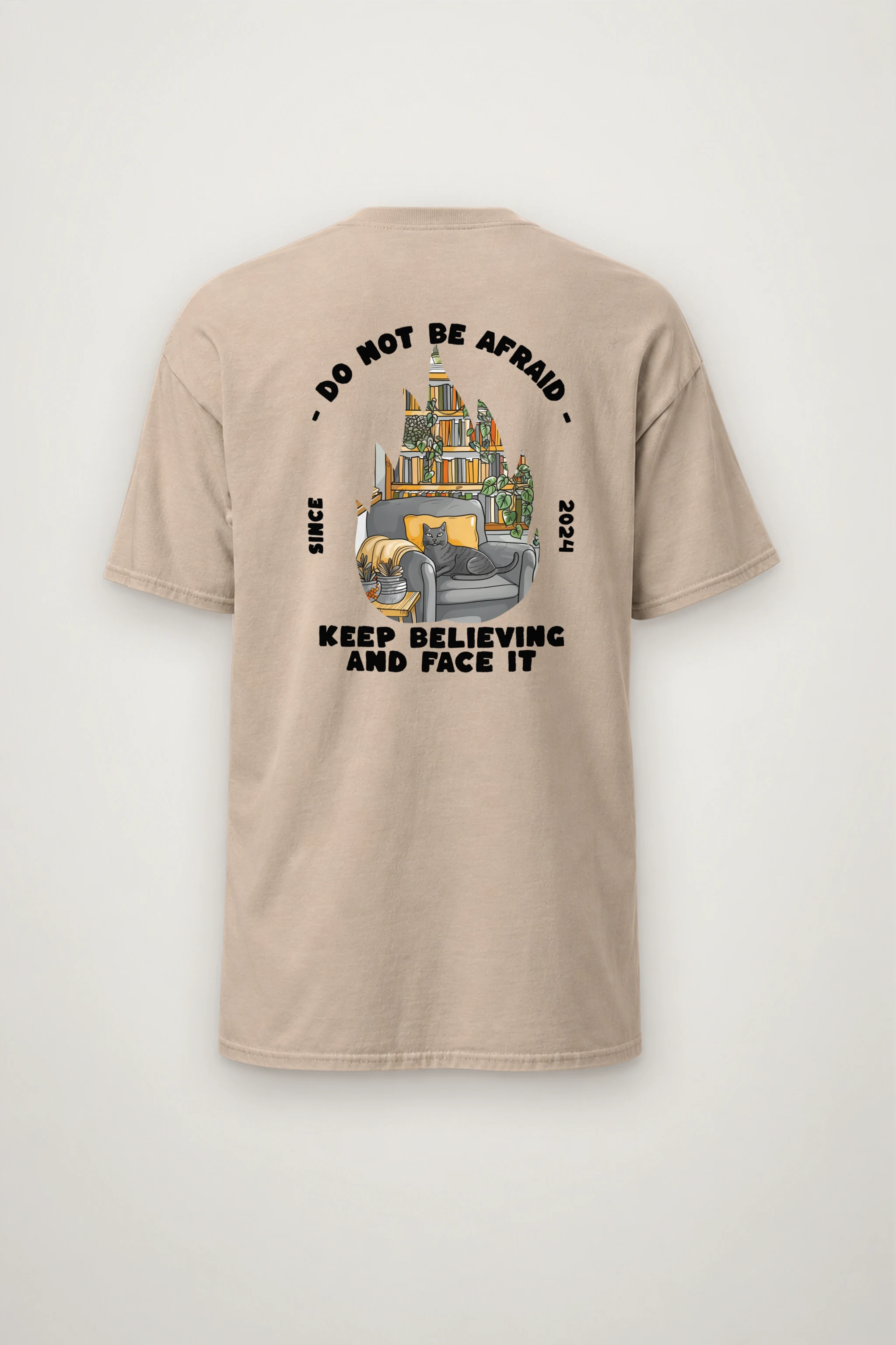 "Do Not Be Afraid" Heavyweight Unisex Crewneck T-shirt