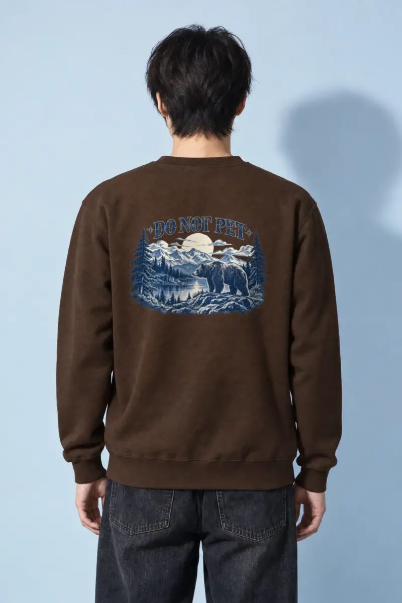 "Do Not Pet Bear" Heavy Blend Unisex Crewneck Sweatshirt