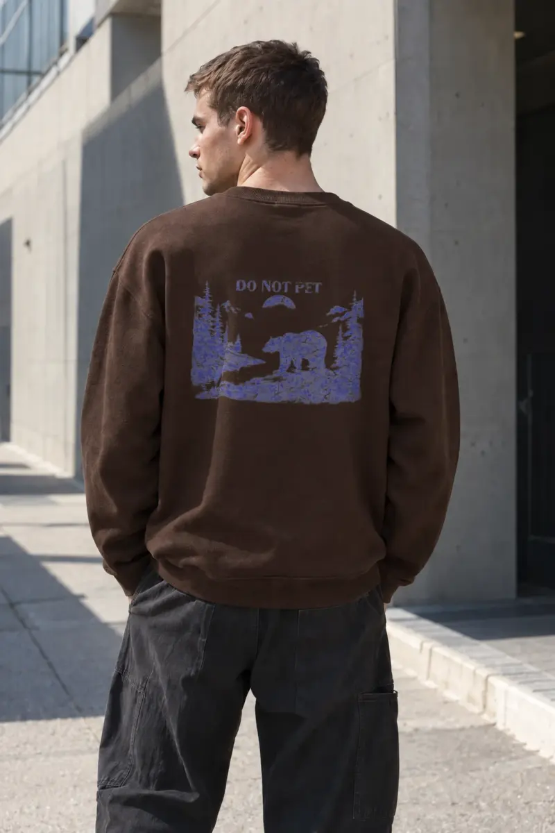 "Do Not Pet Bear" Heavy Blend Unisex Crewneck Sweatshirt | Gildan 18000