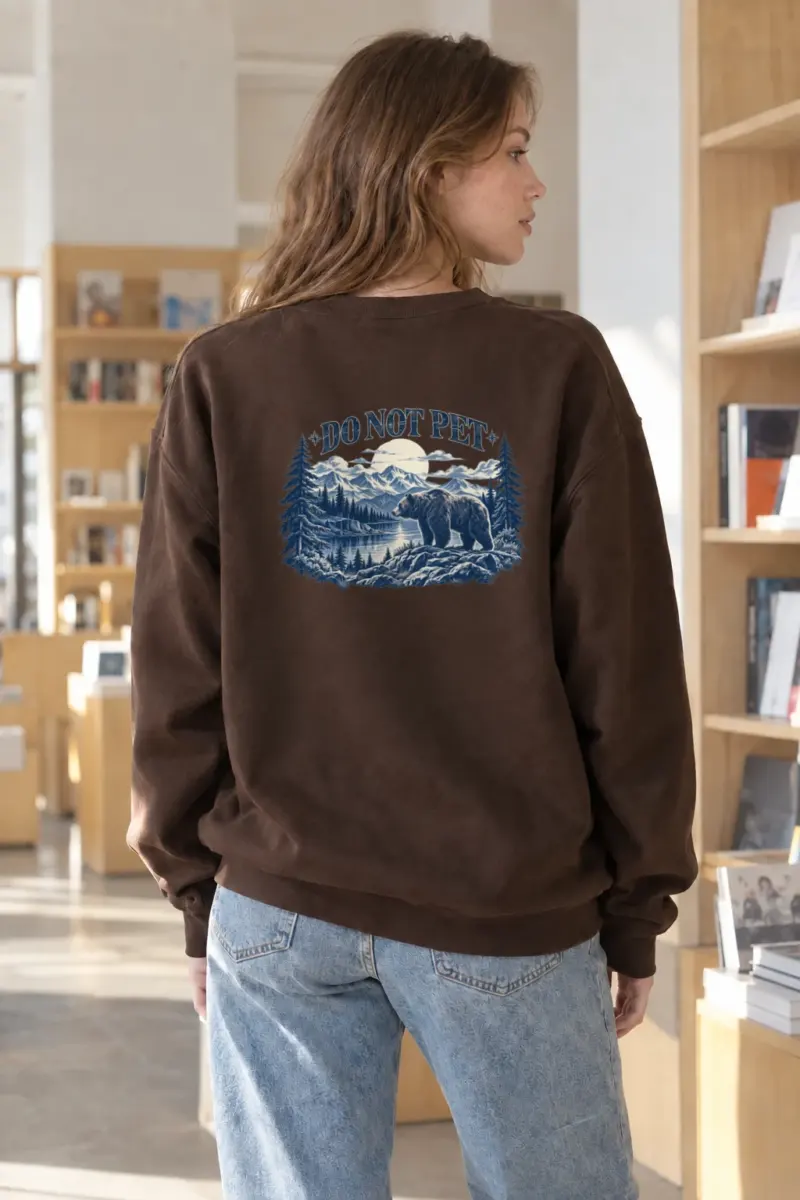 "Do Not Pet Bear" Heavy Blend Unisex Crewneck Sweatshirt | Gildan 18000