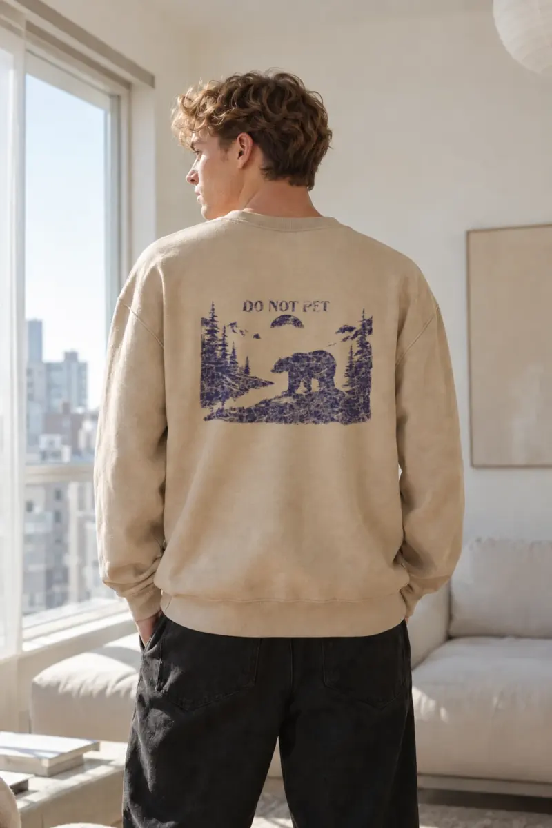 "Do Not Pet Bear" Heavy Blend Unisex Crewneck Sweatshirt | Gildan 18000