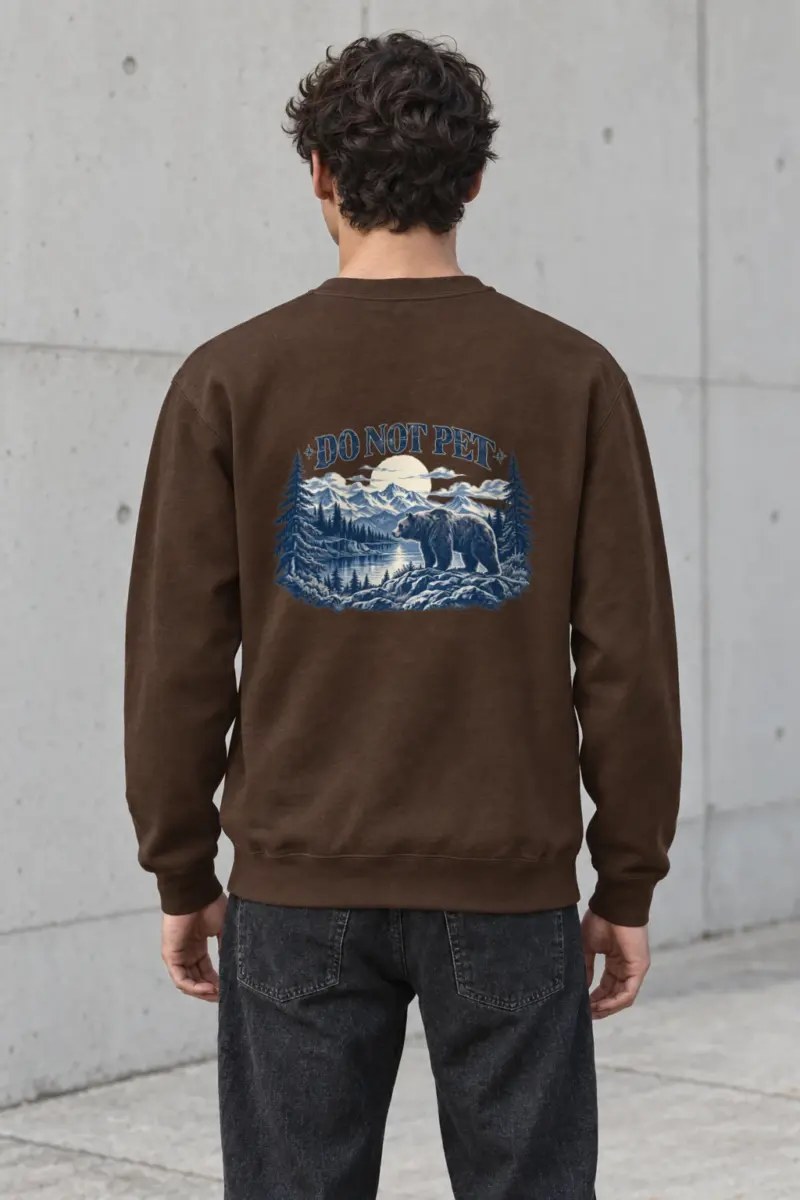 "Do Not Pet Bear" Heavy Blend Unisex Crewneck Sweatshirt | Gildan 18000