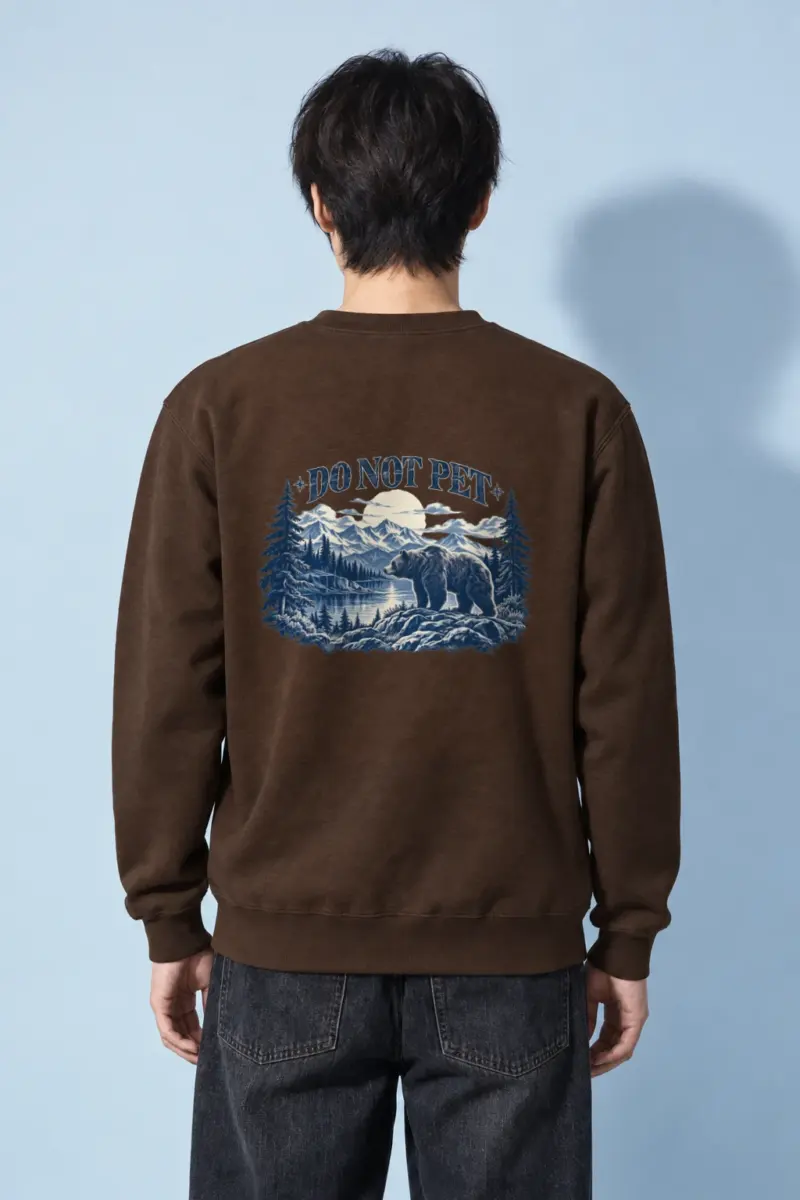"Do Not Pet Bear" Heavy Blend Unisex Crewneck Sweatshirt
