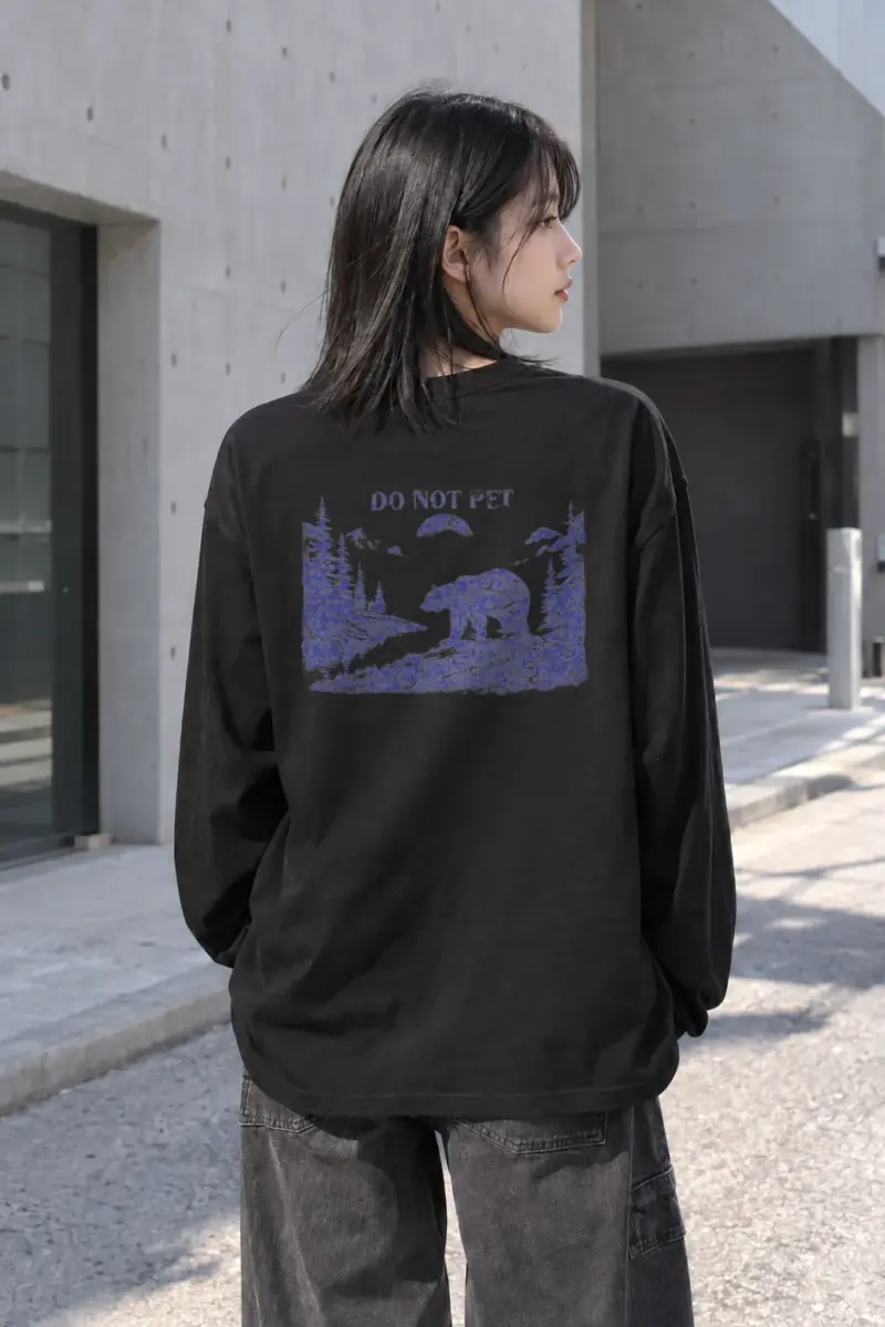 "Do Not Pet Bear" Unisex Longsleeve T-shirt | Gildan 2400