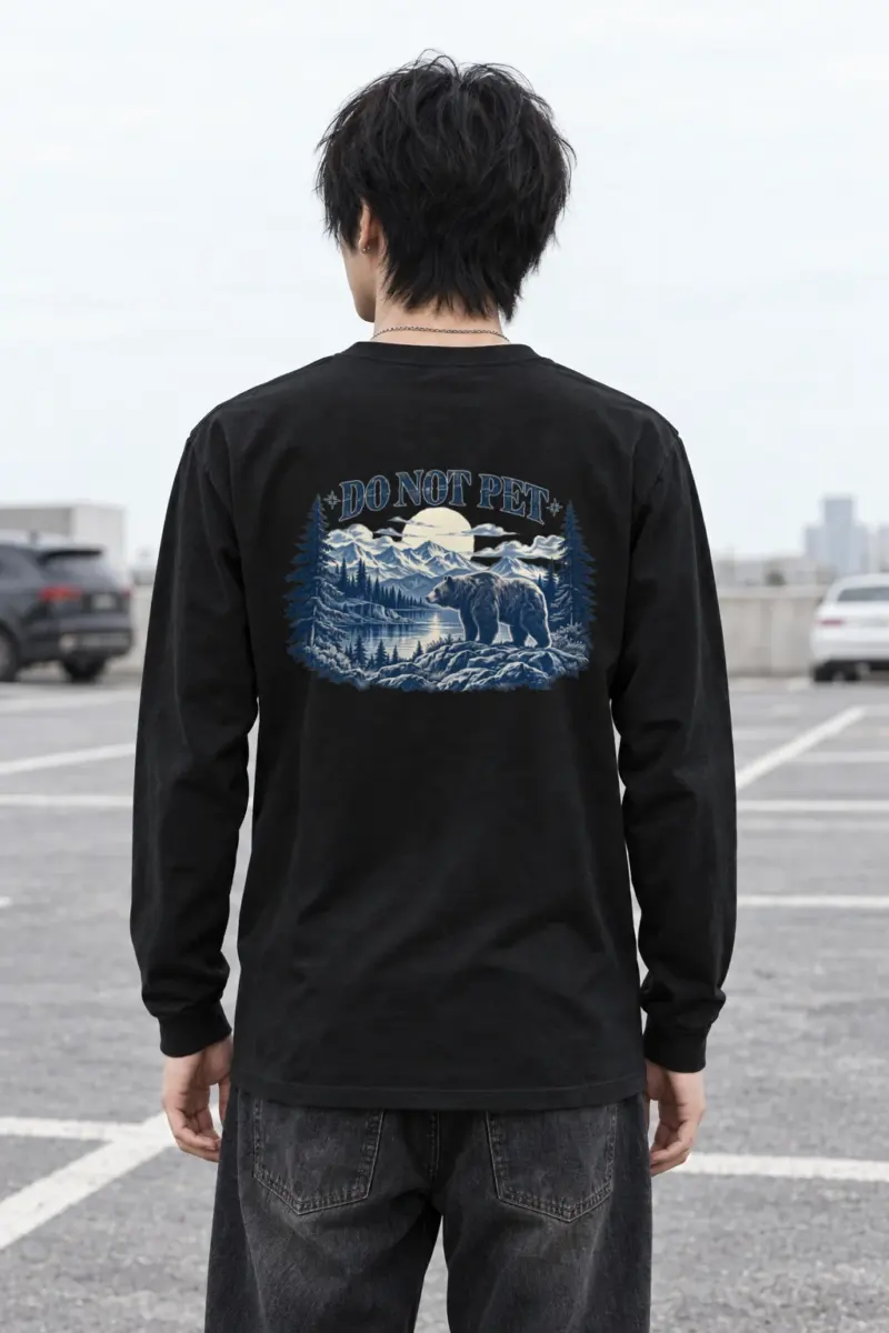 "Do Not Pet Bear" Unisex Longsleeve T-shirt
