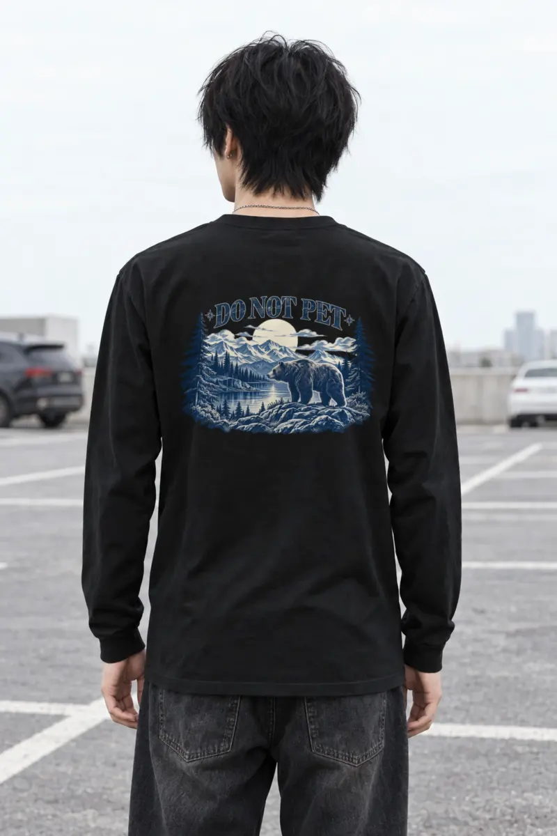 "Do Not Pet Bear" Unisex Longsleeve T-shirt