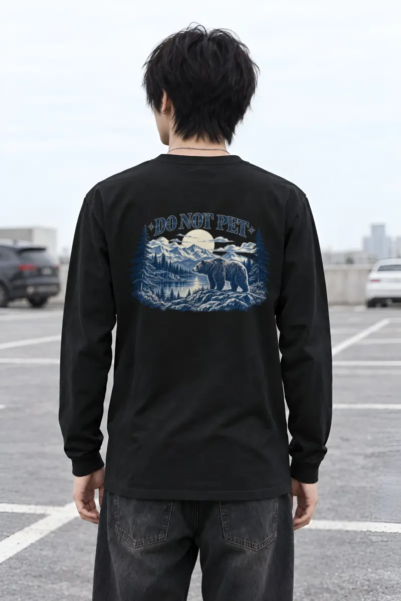 "Do Not Pet Bear" Unisex Longsleeve T-shirt