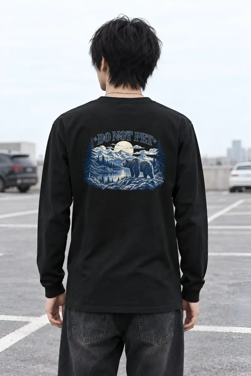 "Do Not Pet Bear" Unisex Longsleeve T-shirt