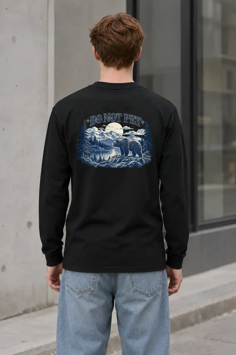 "Do Not Pet Bear" Unisex Longsleeve T-shirt
