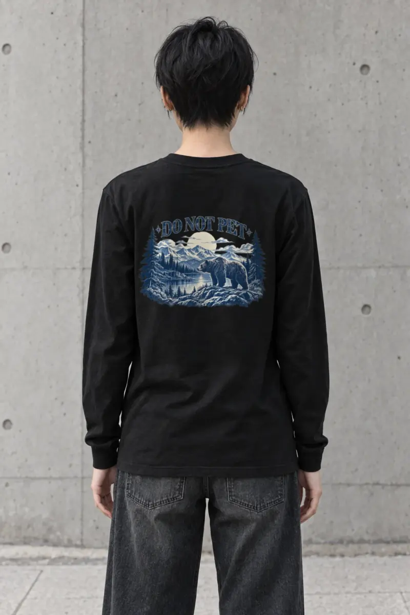 "Do Not Pet Bear" Unisex Longsleeve T-shirt | Gildan 2400