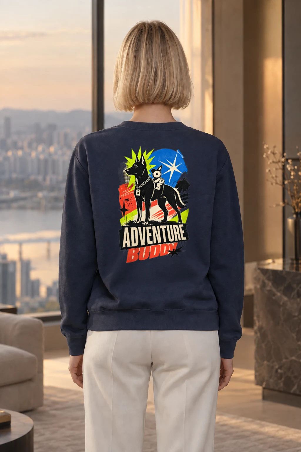 "Doberman Street Pals" Heavy Blend Unisex Crewneck Sweatshirt | Gildan 18000