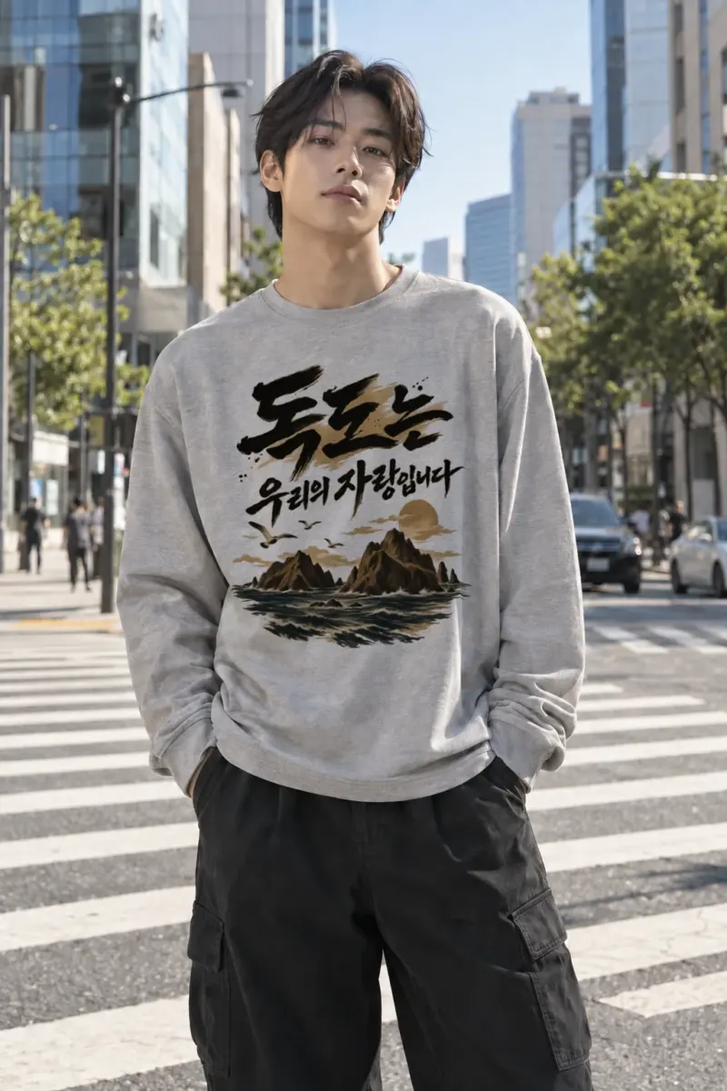 "Dokdo Island Pride" Unisex Longsleeve T-shirt | Gildan 2400