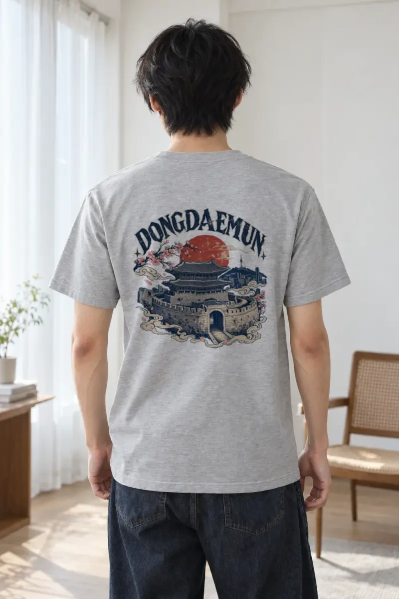 "Dongdaemun Bloom" Heavyweight Unisex Crewneck T-shirt