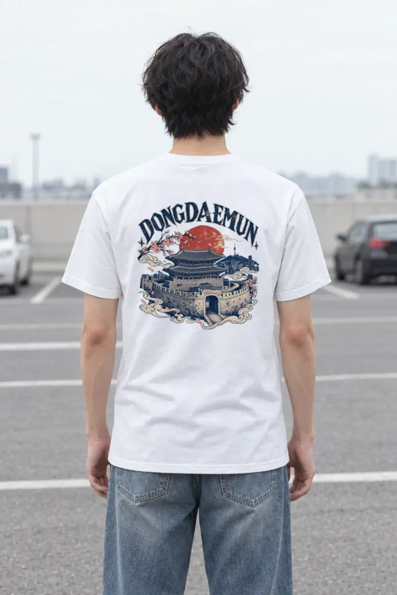 "Dongdaemun Bloom" Heavyweight Unisex Crewneck T-shirt