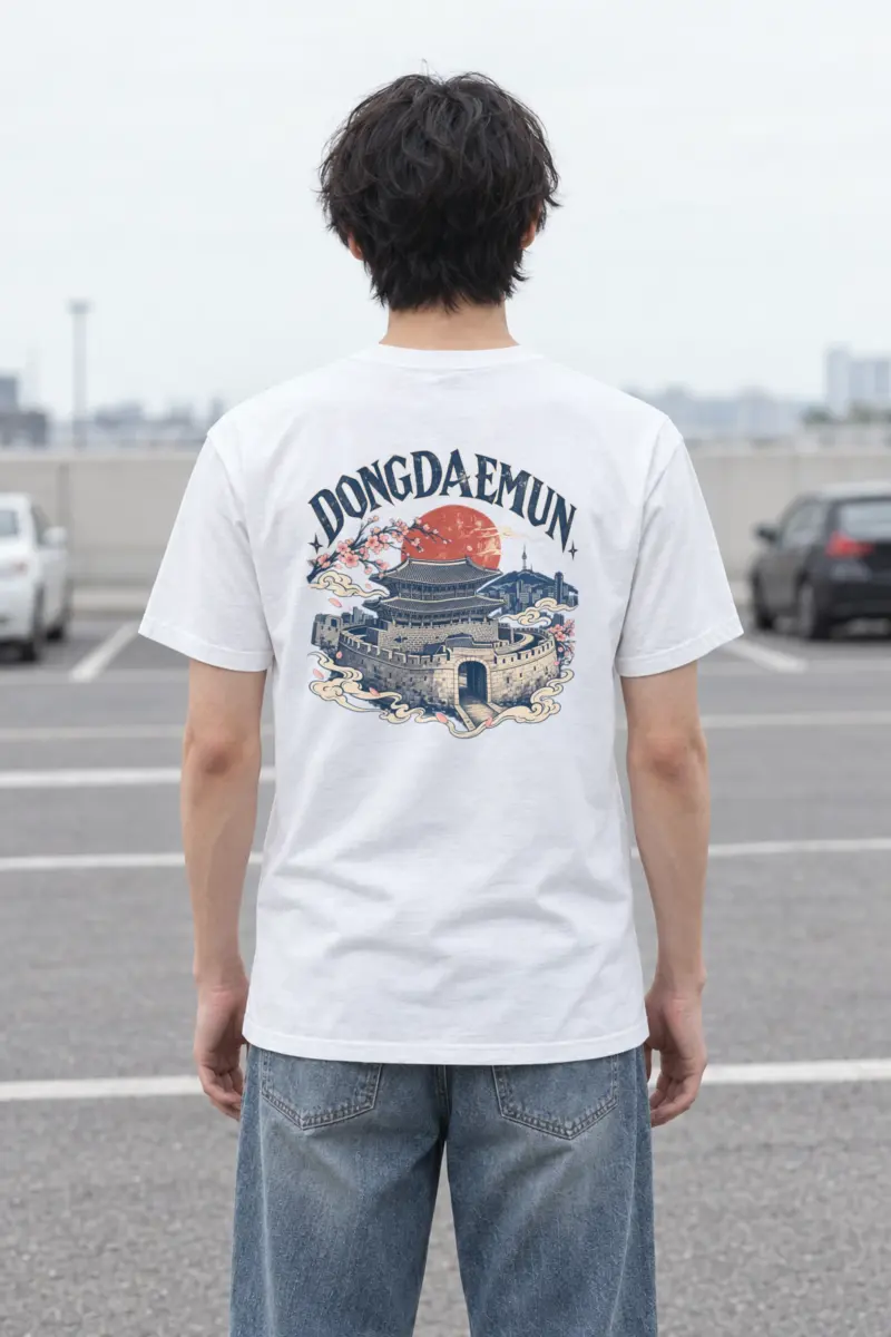 "Dongdaemun Bloom" Heavyweight Unisex Crewneck T-shirt