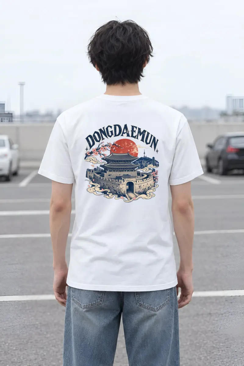 "Dongdaemun Bloom" Heavyweight Unisex Crewneck T-shirt