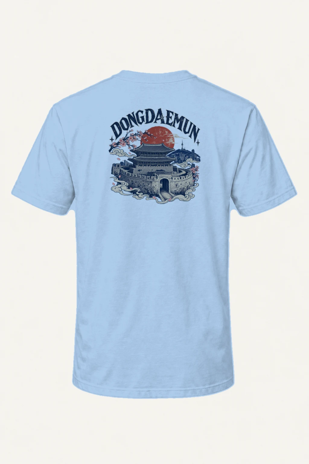 "Dongdaemun Bloom" Heavyweight Unisex Crewneck T-shirt | Gildan 5000