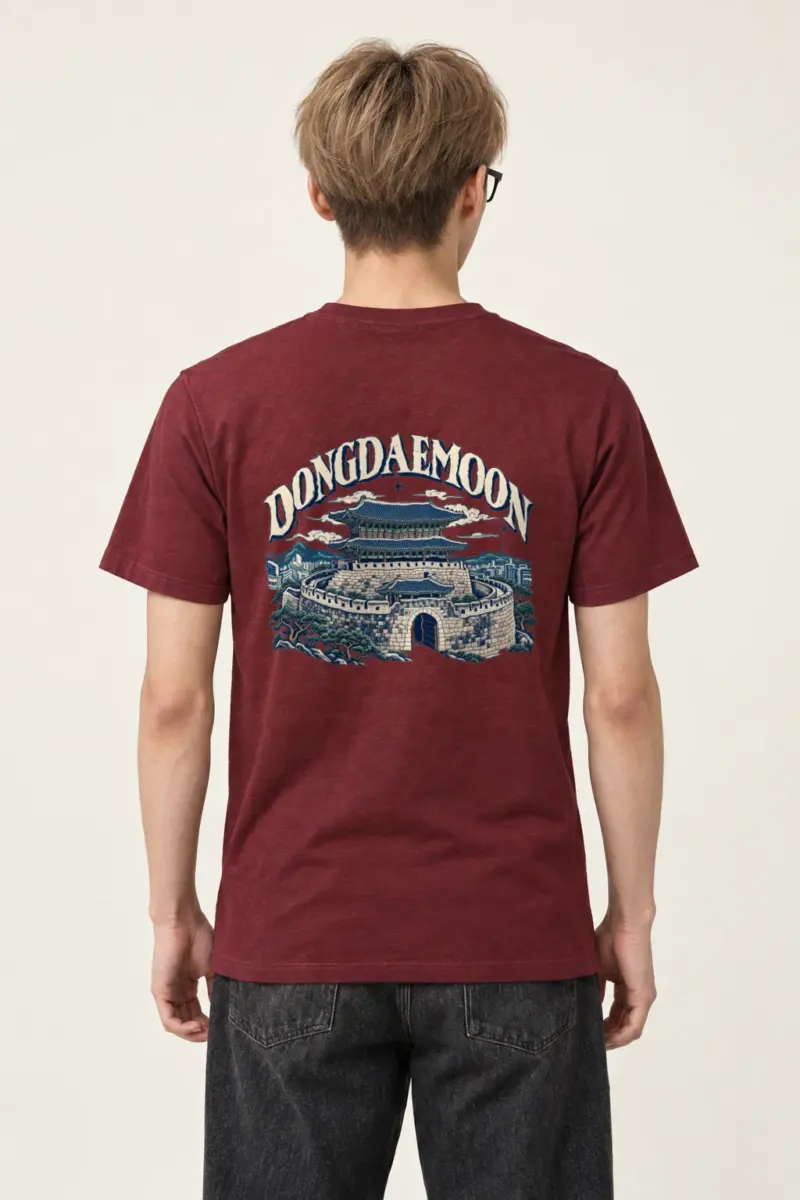 "Dongdaemun Fortress" Heavyweight Unisex Crewneck T-shirt | Gildan 5000
