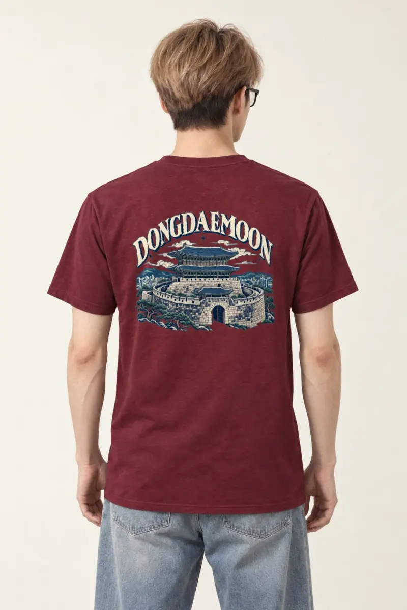 "Dongdaemun Fortress" Heavyweight Unisex Crewneck T-shirt