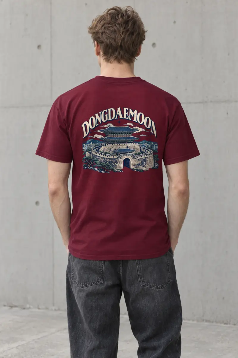 "Dongdaemun Fortress" Heavyweight Unisex Crewneck T-shirt