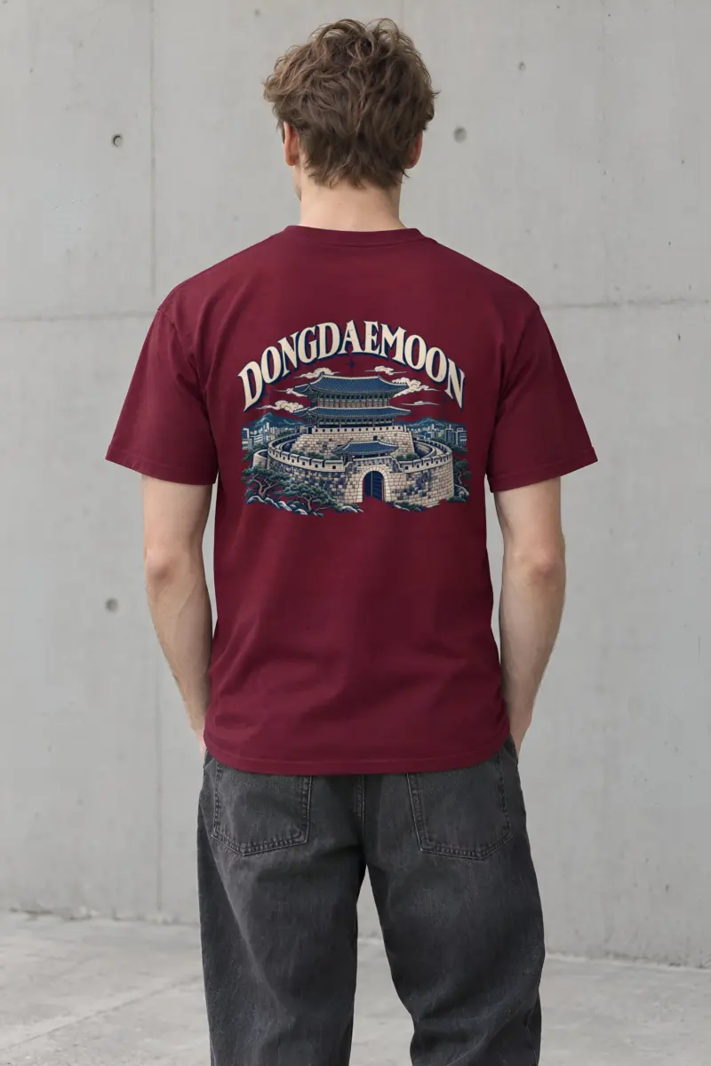 "Dongdaemun Fortress" Heavyweight Unisex Crewneck T-shirt
