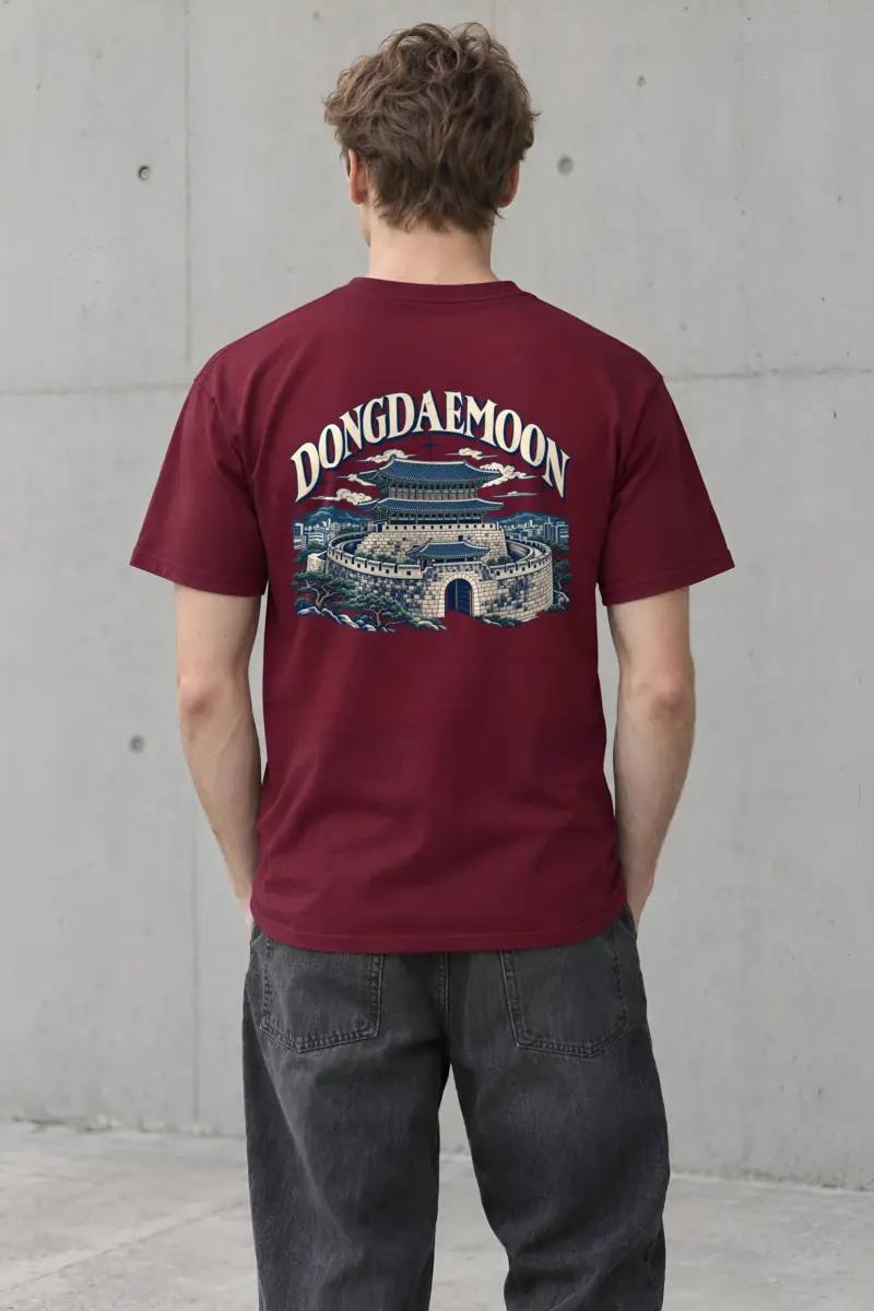 "Dongdaemun Fortress" Heavyweight Unisex Crewneck T-shirt