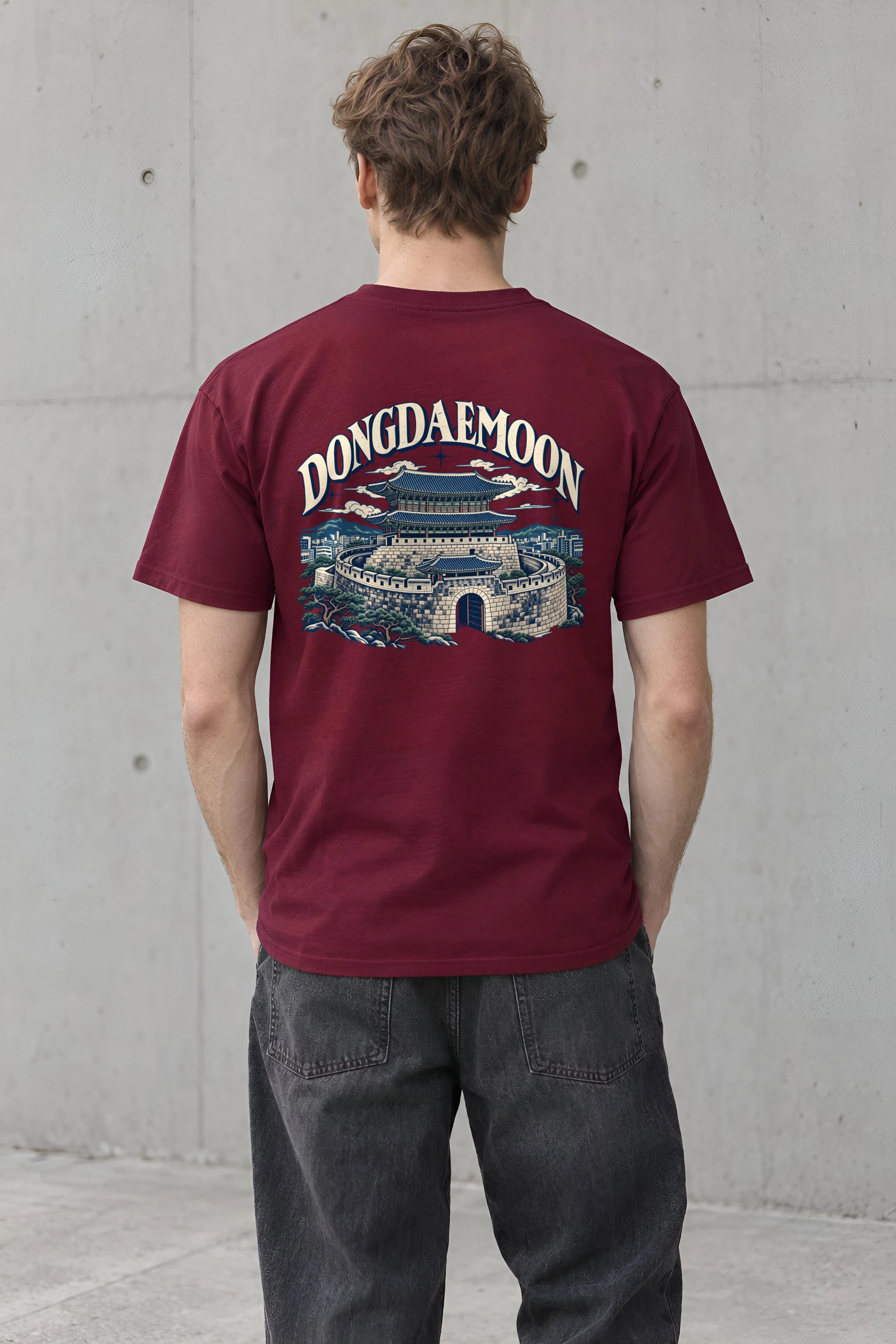 "Dongdaemun Fortress" Heavyweight Unisex Crewneck T-shirt
