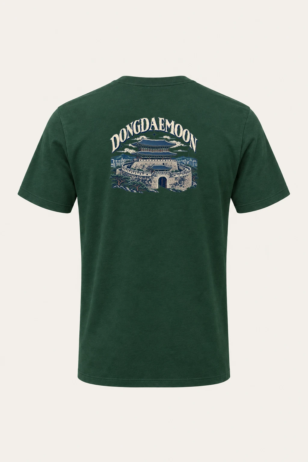"Dongdaemun Fortress" Heavyweight Unisex Crewneck T-shirt | Gildan 5000