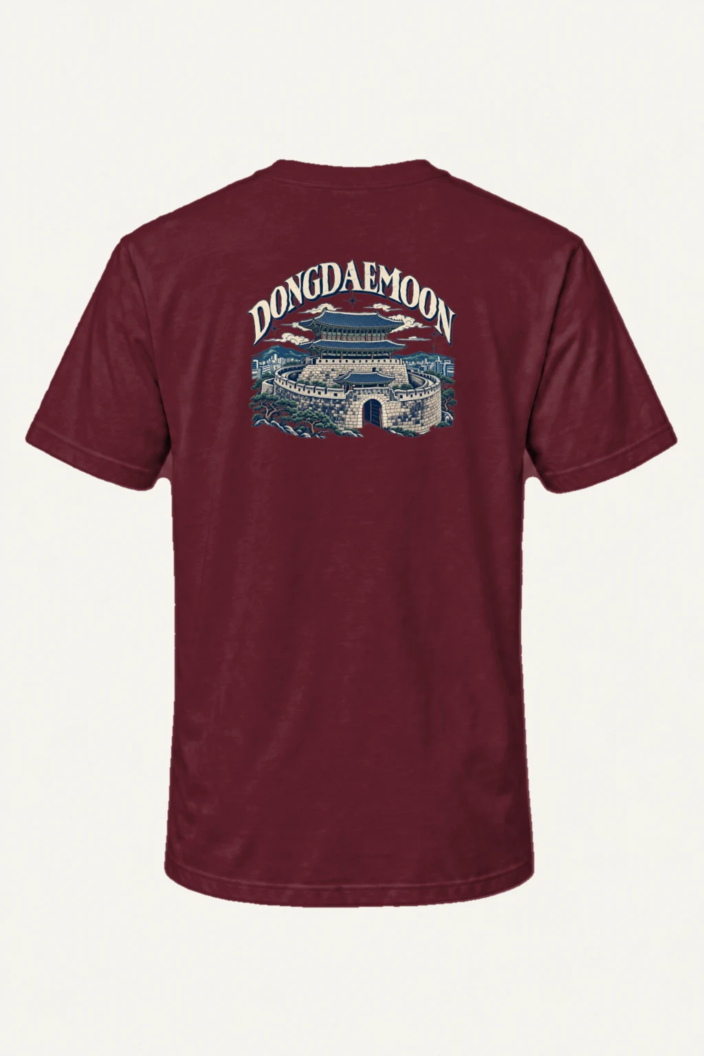 "Dongdaemun Fortress" Heavyweight Unisex Crewneck T-shirt | Gildan 5000
