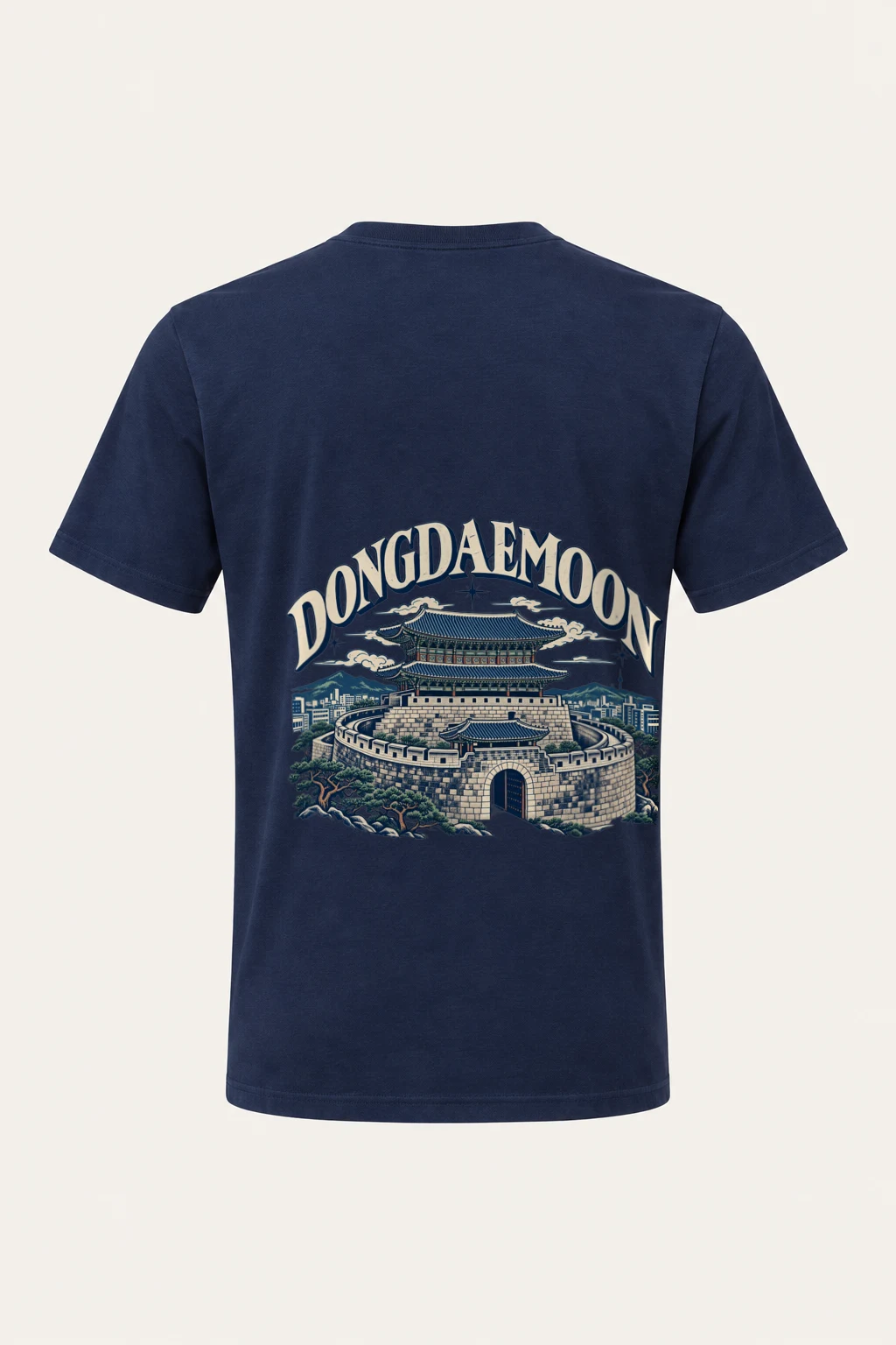 "Dongdaemun Fortress" Heavyweight Unisex Crewneck T-shirt | Gildan 5000
