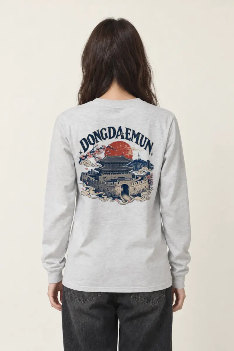 "Dongdaemun Night Bloom" Unisex Longsleeve T-shirt | Gildan 2400