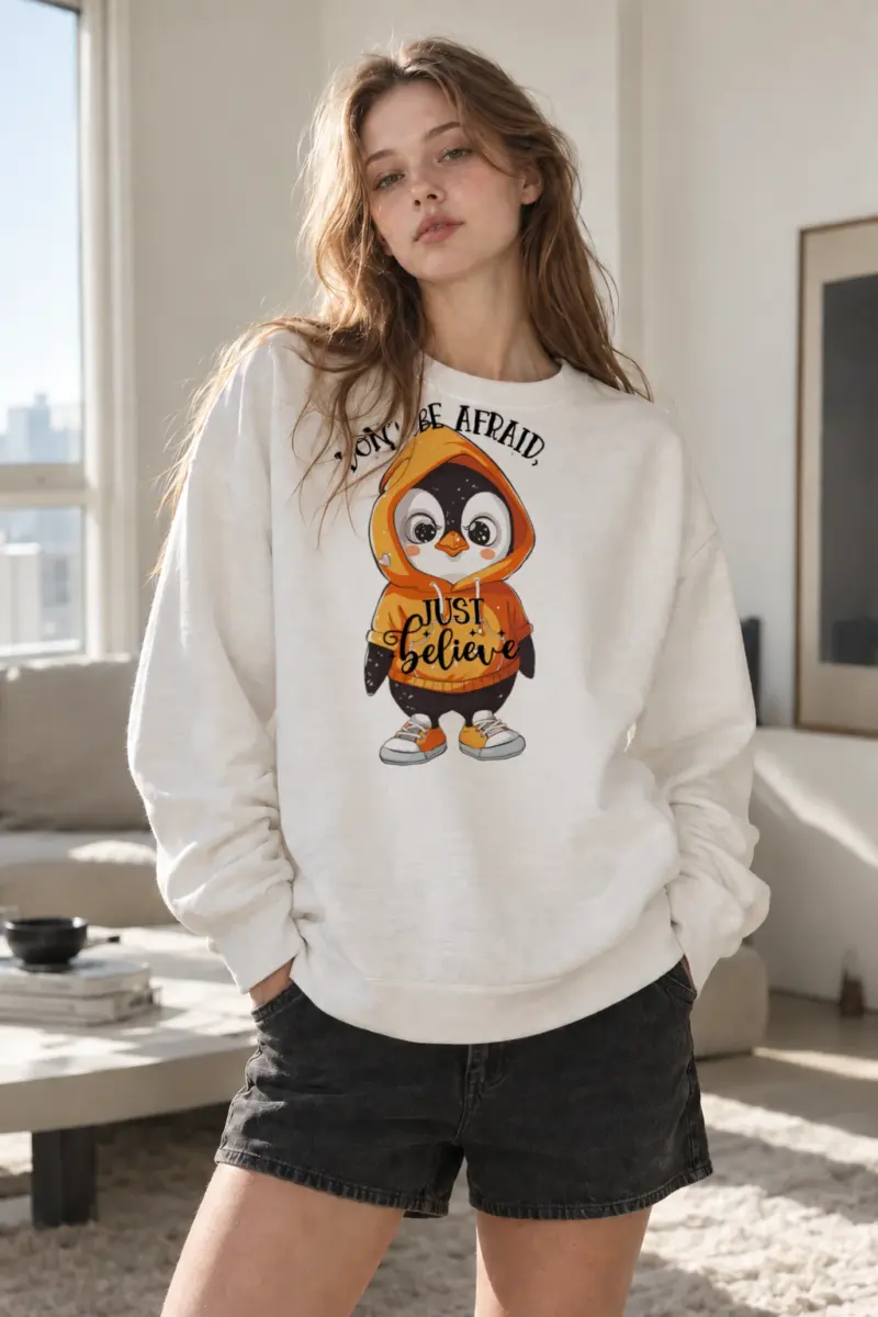 “Don’t Be Afraid” Heavy Blend Unisex Crewneck Sweatshirt | Gildan 18000
