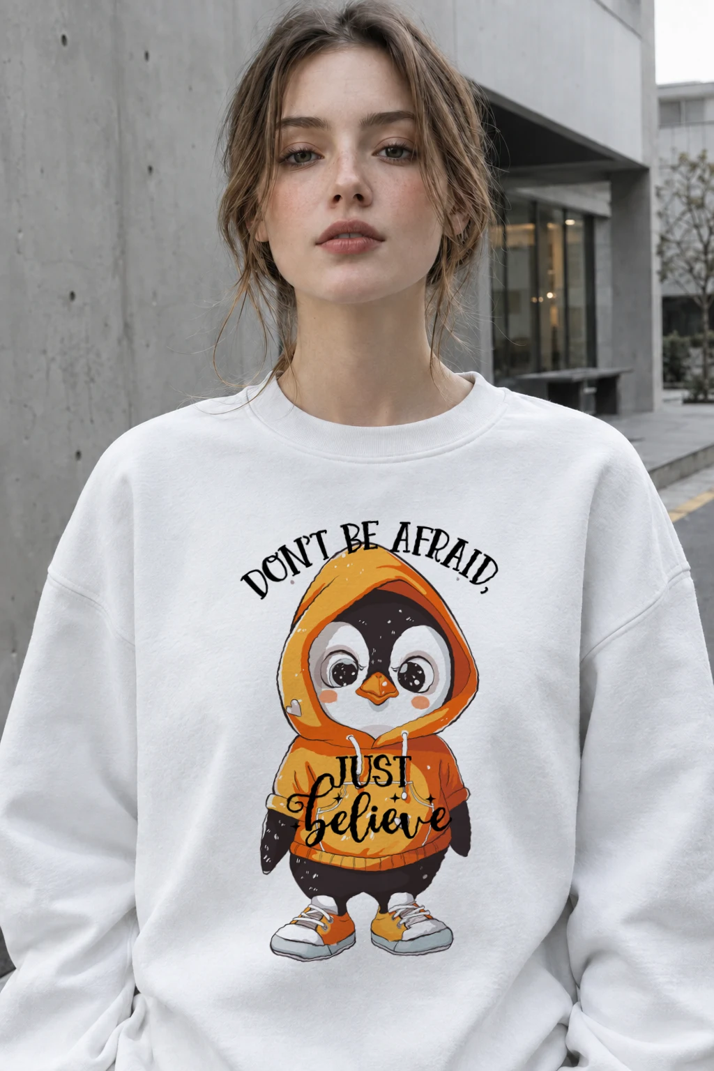 "Don't Be Afraid" Heavy Blend Unisex Crewneck Sweatshirt | Gildan 18000