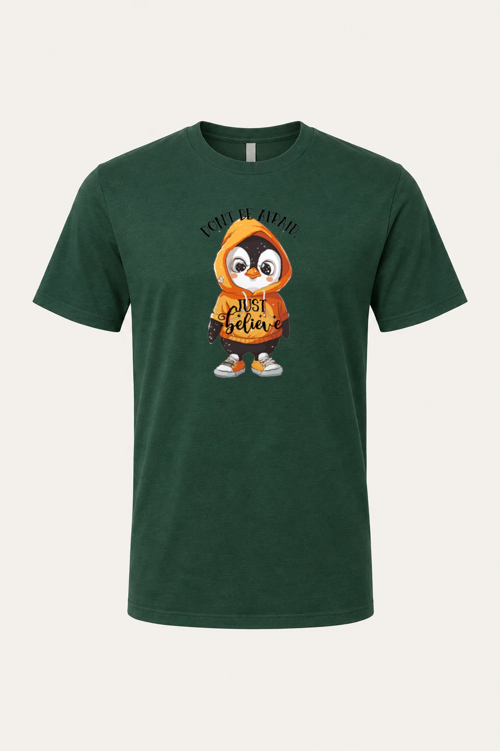 "Don't Be Afraid, Just Believe" Heavyweight Unisex Crewneck T-shirt | Gildan 5000