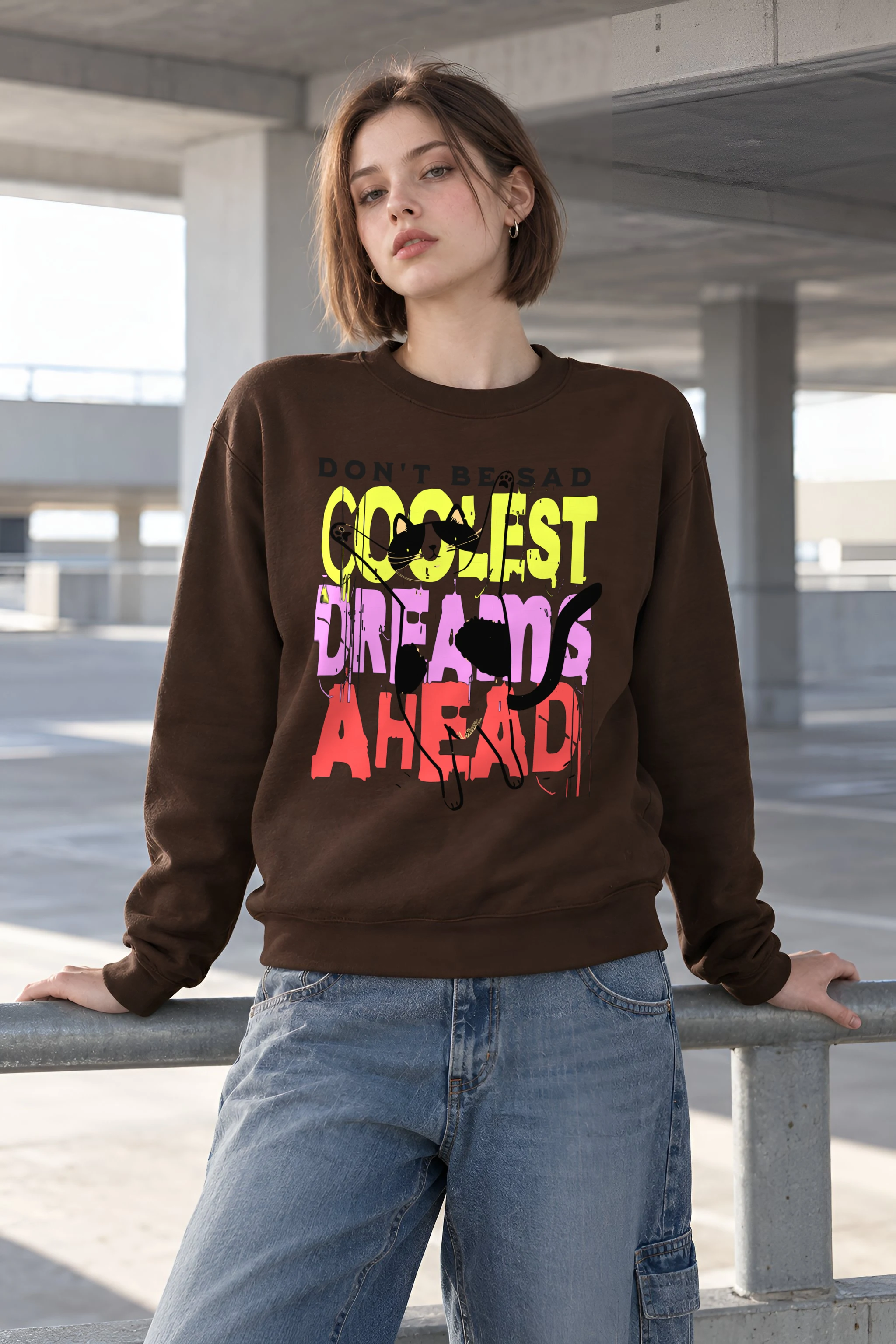"Don't Be Sad" Heavy Blend Unisex Crewneck Sweatshirt