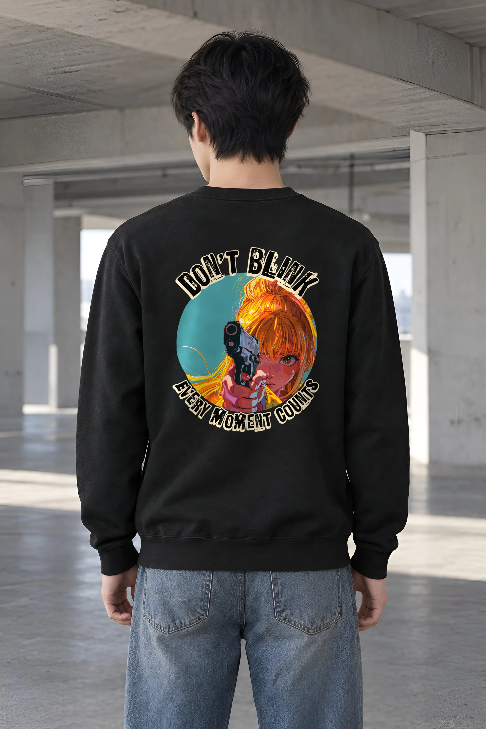 "Don't Blink" Heavy Blend Unisex Crewneck Sweatshirt