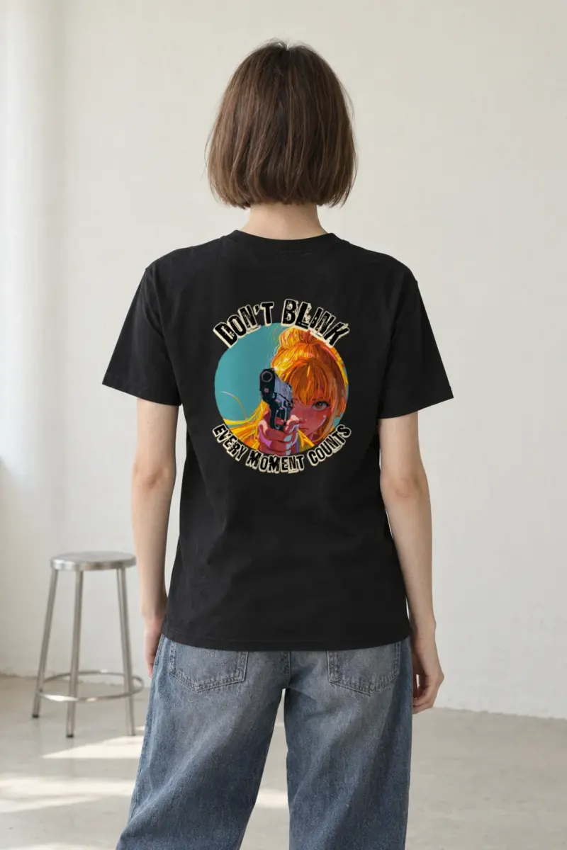 "Don't Blink" Heavyweight Unisex Crewneck T-shirt