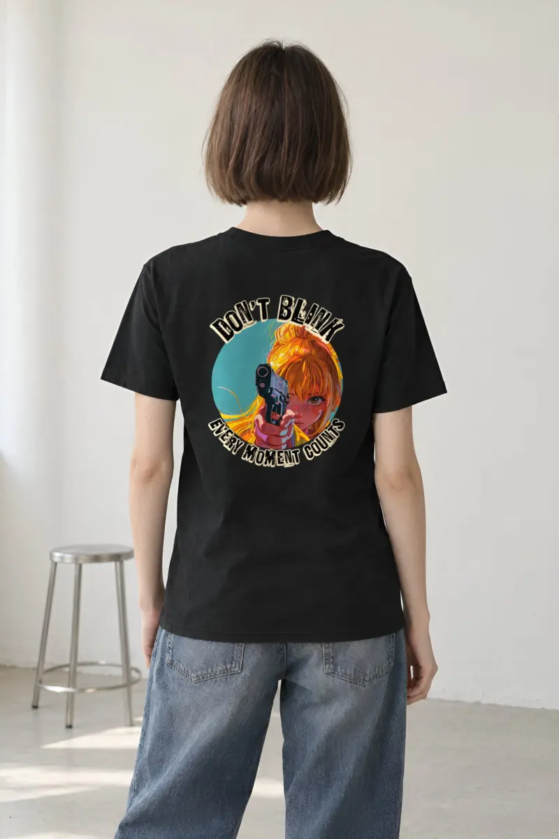 "Don't Blink" Heavyweight Unisex Crewneck T-shirt