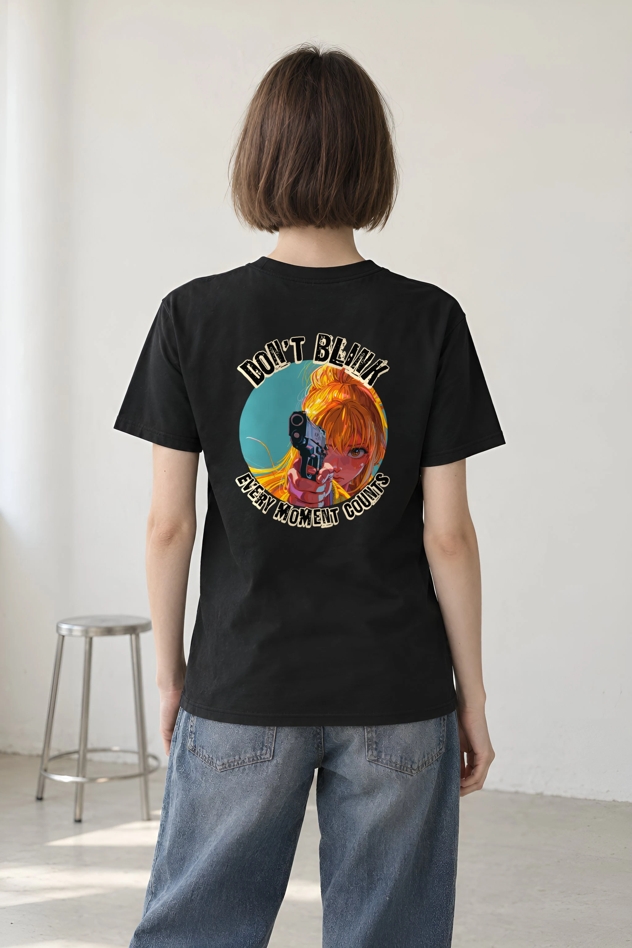 "Don't Blink" Heavyweight Unisex Crewneck T-shirt