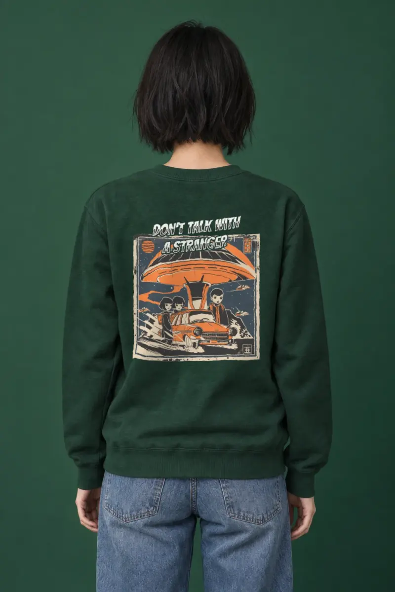 "Don't Talk With A Stranger" Heavy Blend Unisex Crewneck Sweatshirt