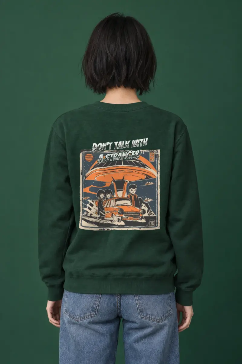 "Don't Talk With A Stranger" Heavy Blend Unisex Crewneck Sweatshirt