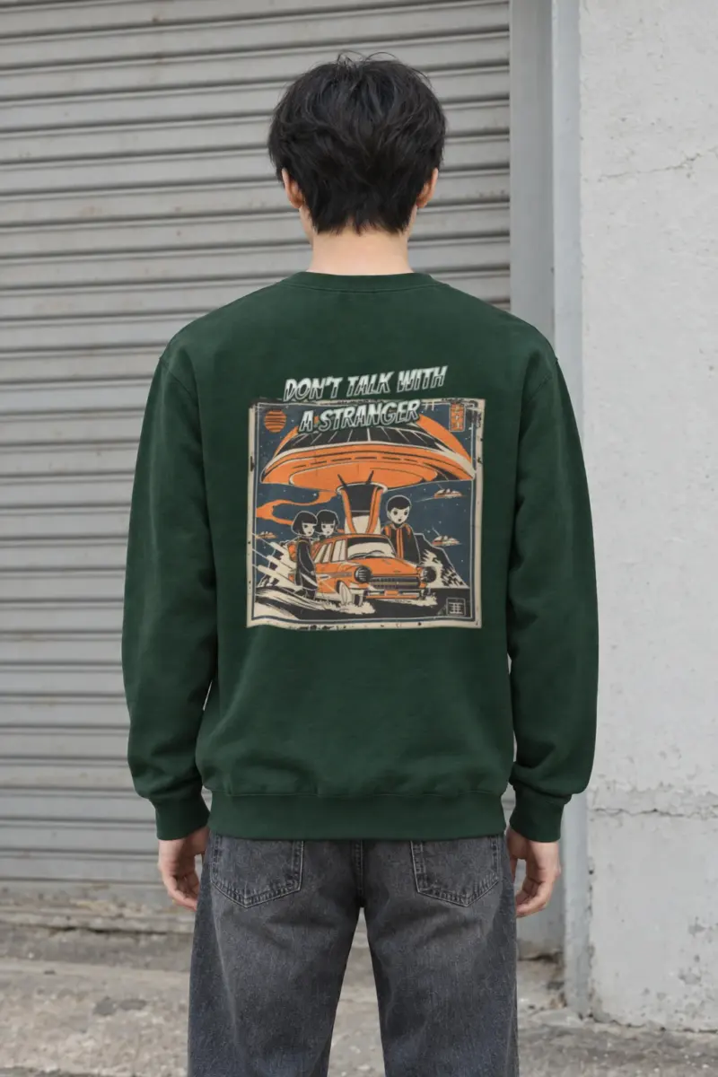 "Don't Talk With A Stranger" Heavy Blend Unisex Crewneck Sweatshirt